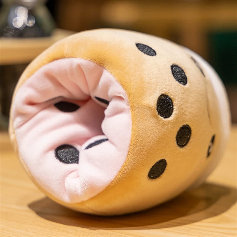 8 style 15/25cm hot sale reversible boba plush cute boba plush reversible double sided expression kawaii reversible boba plushie
