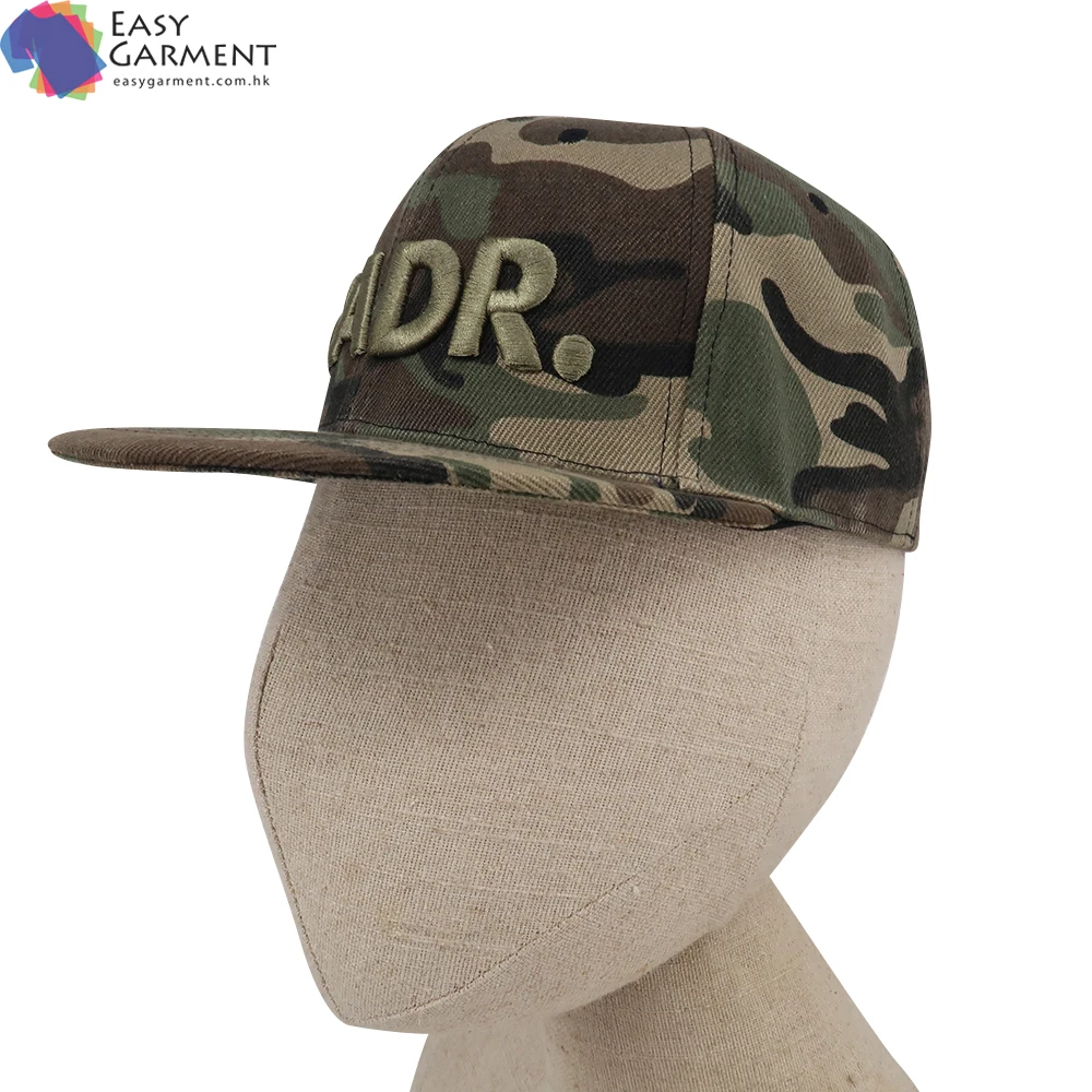 online shopping Adjustable 3D Embroidered velvet camo uniform baseball cap hat with straps
