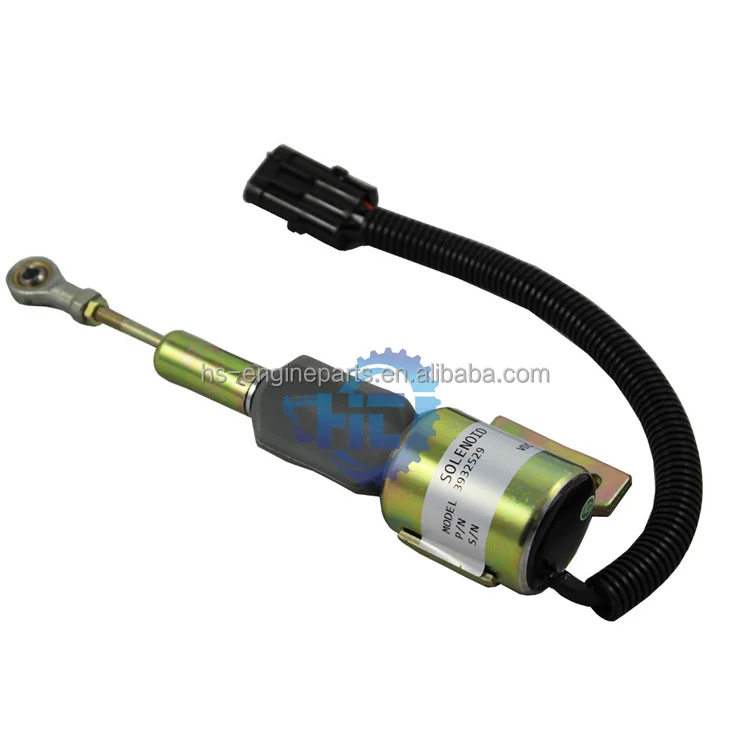 High Quality Excavator Diesel Engine parts 12V/24V Fuel Cut Offf Stop Solenoid Valve 3932529