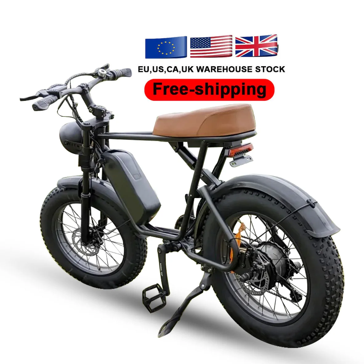 Free Shipping 20inch Fat Tire 48V 15AH 1000W Motor Electric Bicycle Off Road Electric City bikes E bike for Adults