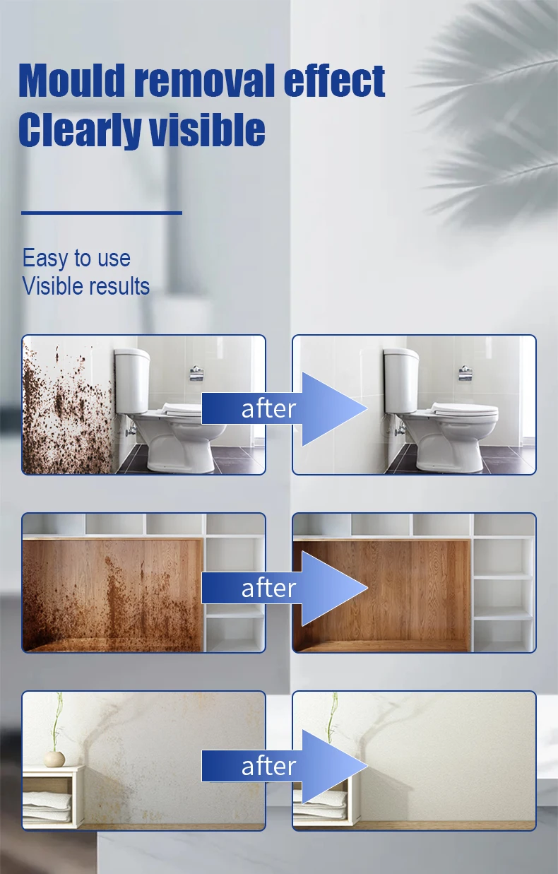 Household mold remover for white walls, kitchen, bathroom cleaner, rapid mold removal