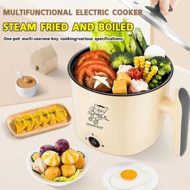 Mini Multifunctional Stainless Steel Electric Cooker Student Instant Noodle Cup Home Office Electric Cooker 16cm