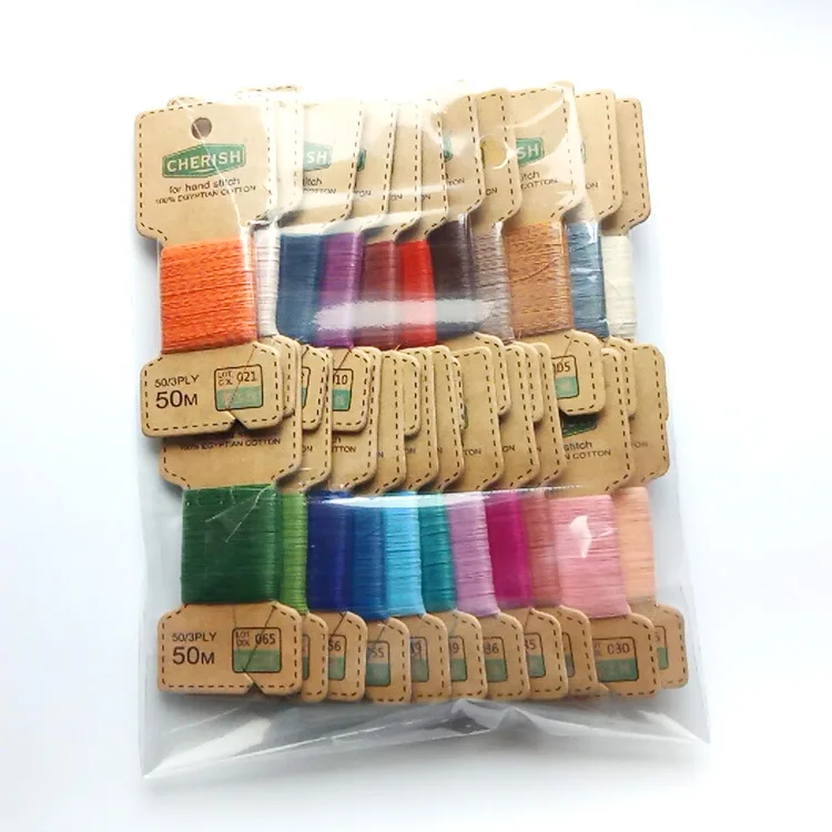 50m 24 Colors Cotton Sewing Thread DIY Handmade Accessories Stitch Thread Manufacturer Embroidery Floss With Organizer