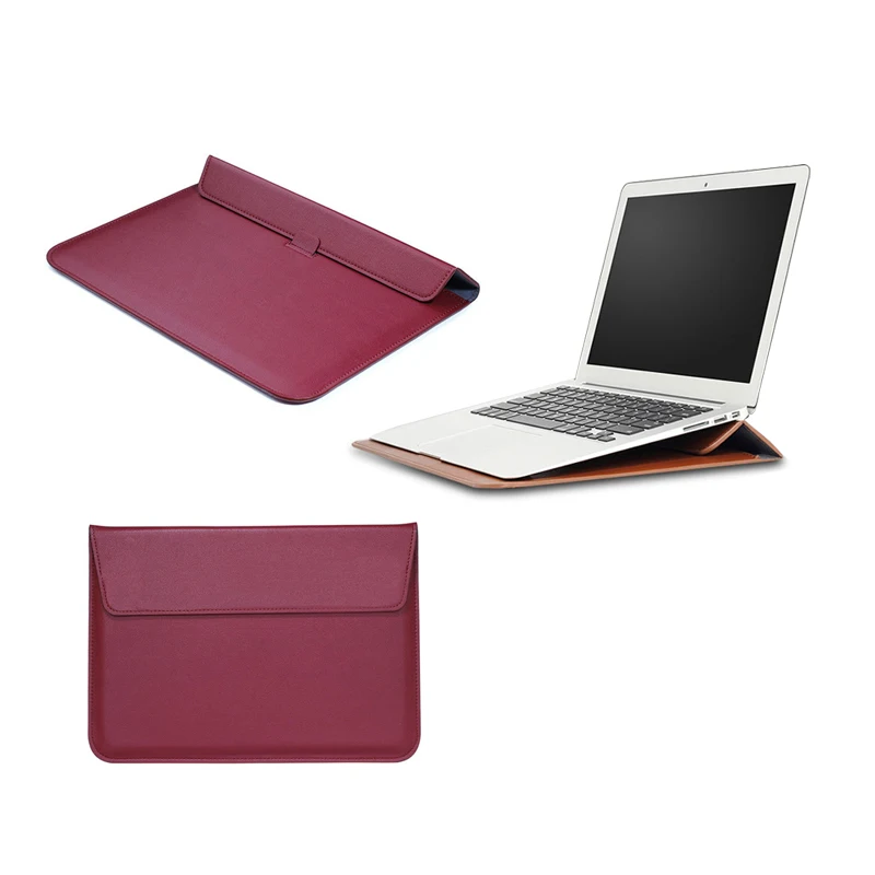 Factory Wholesalers Multi-functional Portable Waterproof 11 13 15 Inch PU Computer Bags Envelope Briefcase Laptop Sleeves