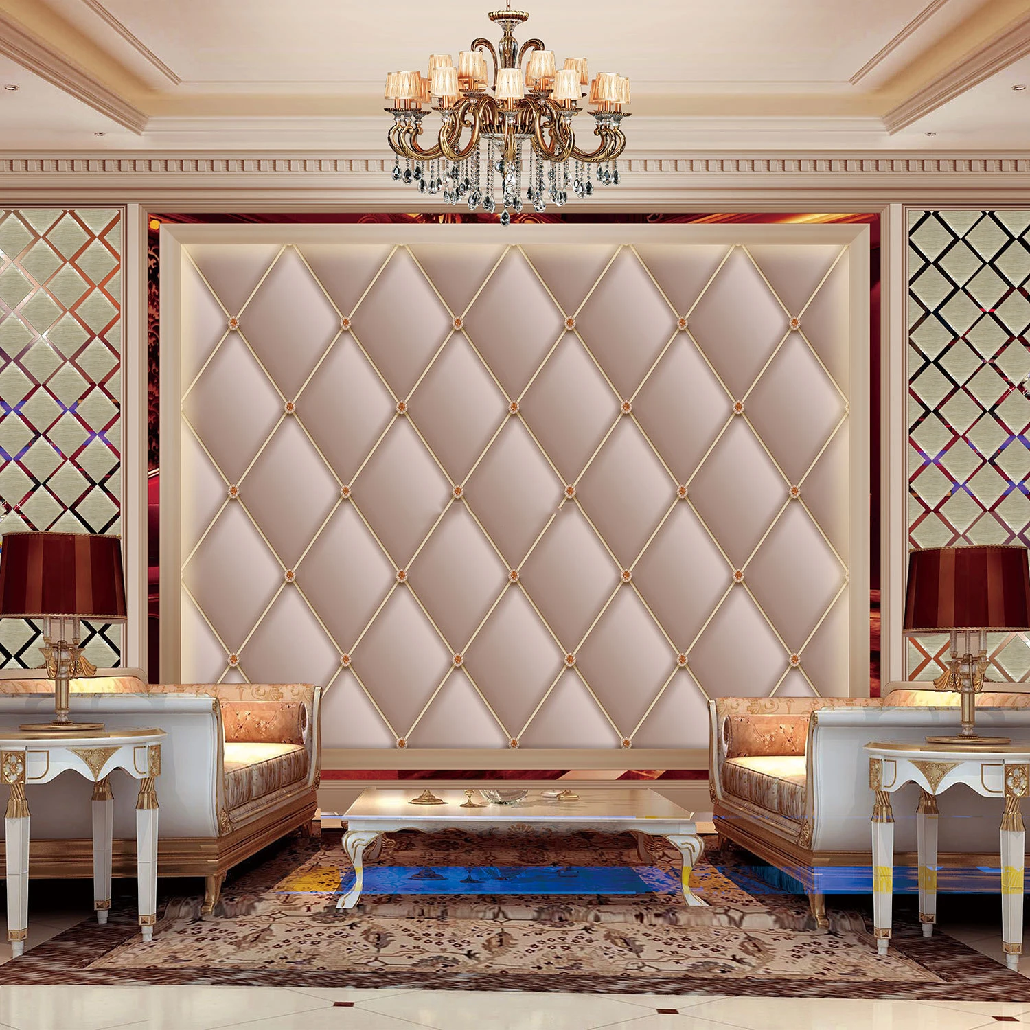 Suede Wallpaper Rolls Modern Geometric Patter 3d Wallpaper Bedroom Living Room Wholesale Wall Paper Rolls