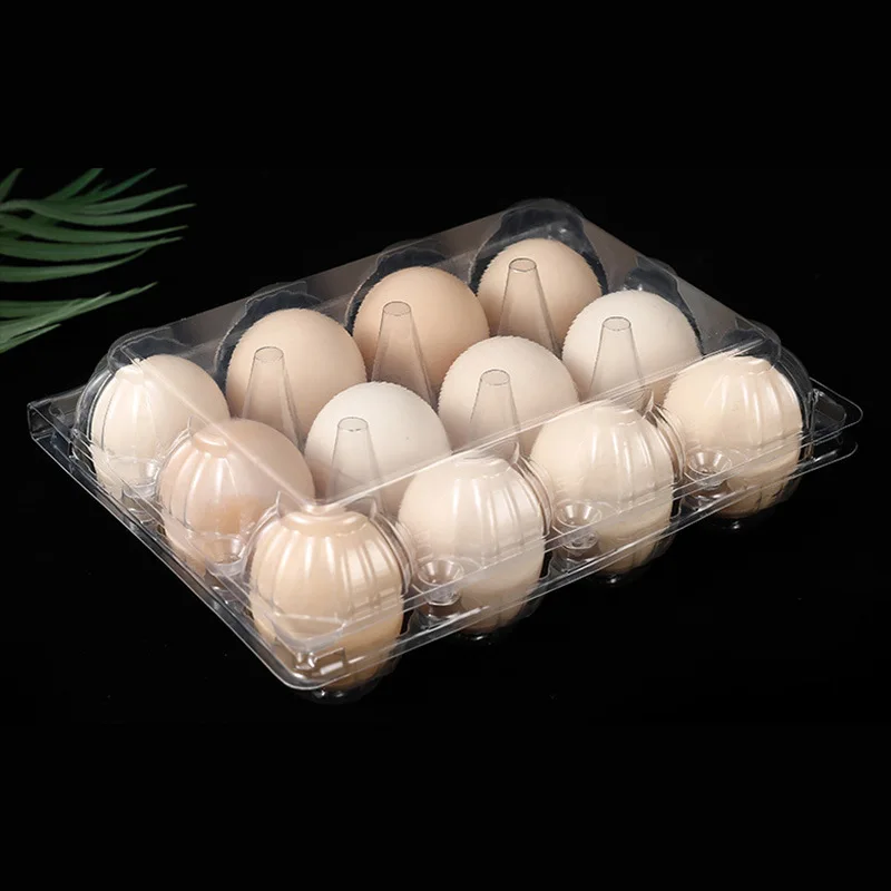 Wholesale Customized Plastic Poultry Egg Tray for Chicken Duck Goose 12Egg Packaging Blister Process Type Agriculture Food Use