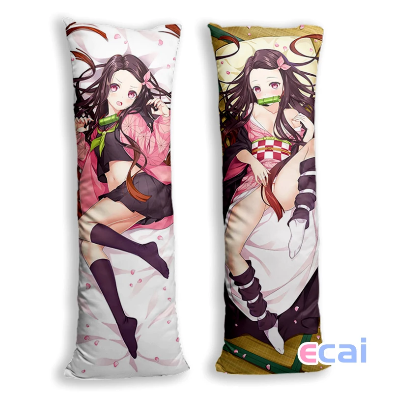 Demon Slayer Kimetsu no Yaiba Kamado Nezuko Personalizado Dakimakura Image Cute Hugging Cheap Pillow Cases