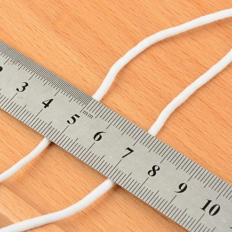 
Low Price Elastic Earloop Polyester Spandex Rope 3mm Ear Tie Elastic earloop Disposable earloop Elastic band 