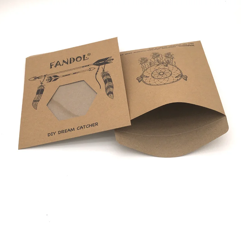 Custom Kraft Envelope Bags Portable Paper Bags with Window, Custom Sizes and Designs