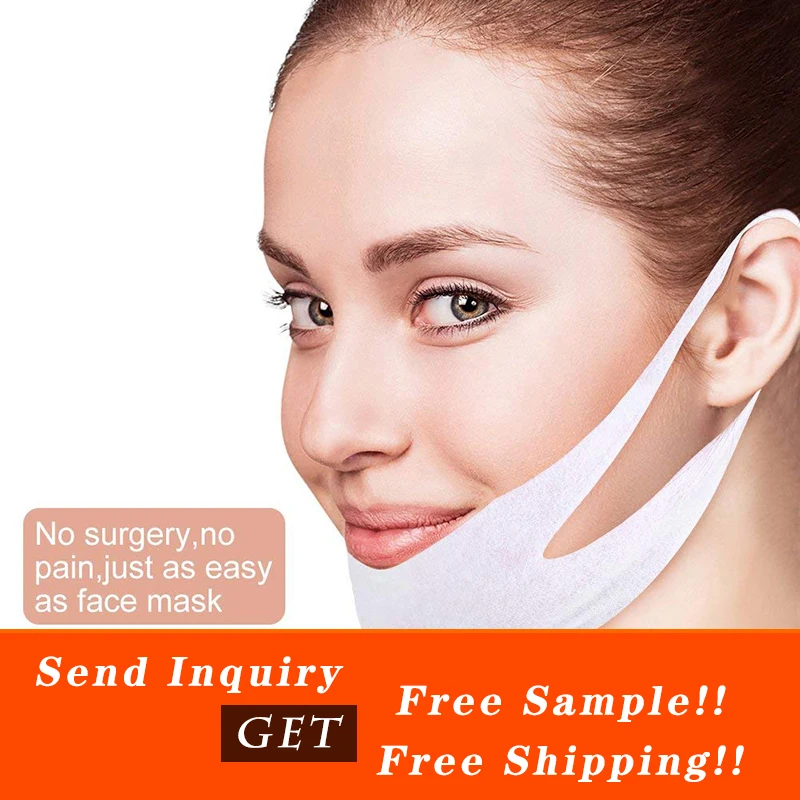 Private Label V Line Shape Face Lifting Mask Double Chin Reducer Chin Up Patch Lifting Mask