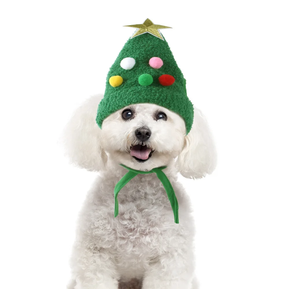 Hot Sale Small Medium Large Dog Cat Winter Knit Dog Elf Hats Halloween Christmas Costume Outfit Cap