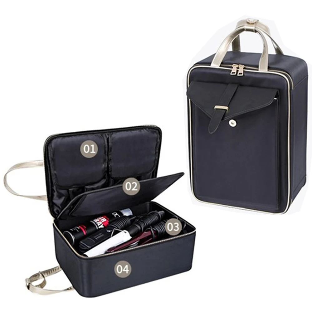 Custom  Small Zipper Professional Fabric Wholesale Vanity Artist Traveling Makeup Bag