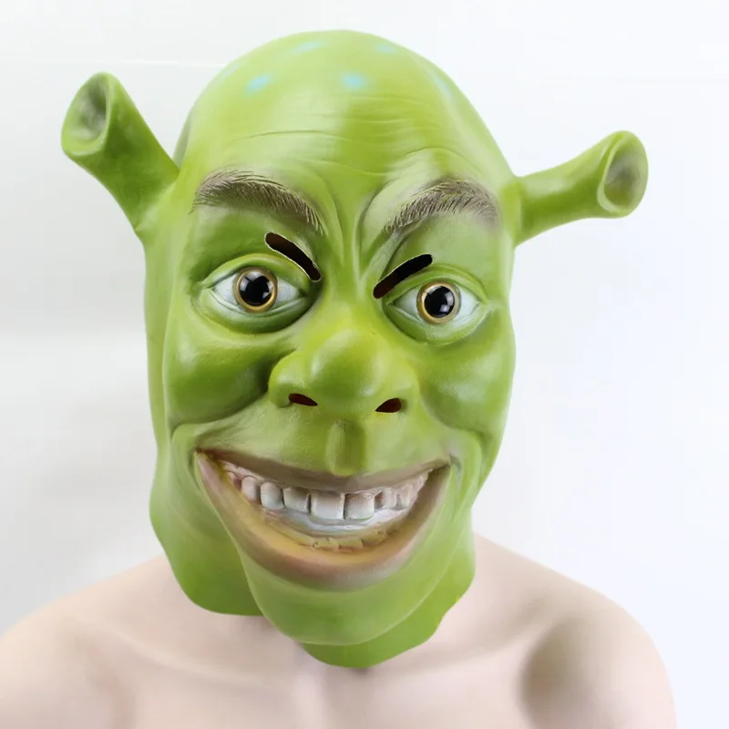 
Wholesale Green Shrek Latex Masks Movie Cosplay Prop Adult Animal Party Mask for Halloween Party Costume Fancy Dress Ball 