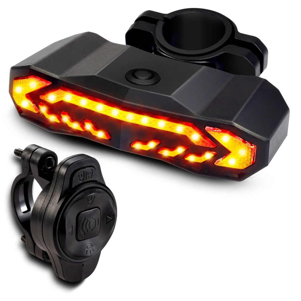 Waterproof IP65 Rechargeable Mountain Bike Tail Light 7-Level Sensitive Riding Lights Dustproof Bicycle Accessories