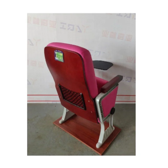 China Supplier Hot Popular Cinema leather Lecture Hall Fabric Auditorium Church Chairs with writing pad theater seat YA-L306