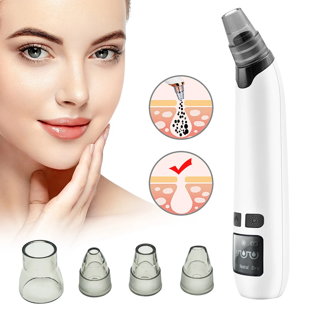 Pore Suction Cleaner Facial Beauty Machines Face Pore Acne Removal Blackhead Remover Vacuum