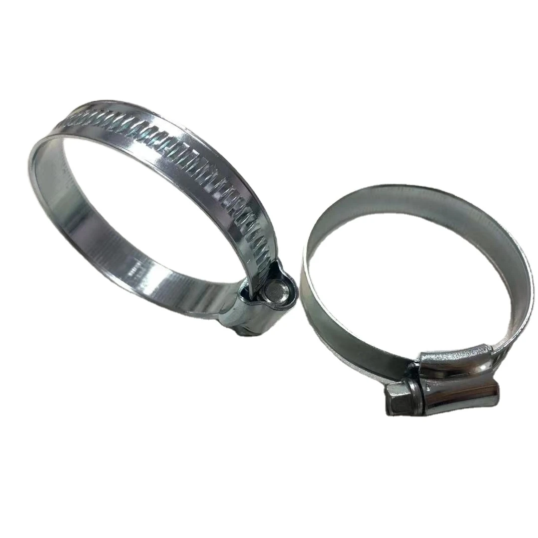 2023 Best Sales Factory Customized Perforated Band German Type Hose Clamp for Pipe Galvanized Steel Car Auto