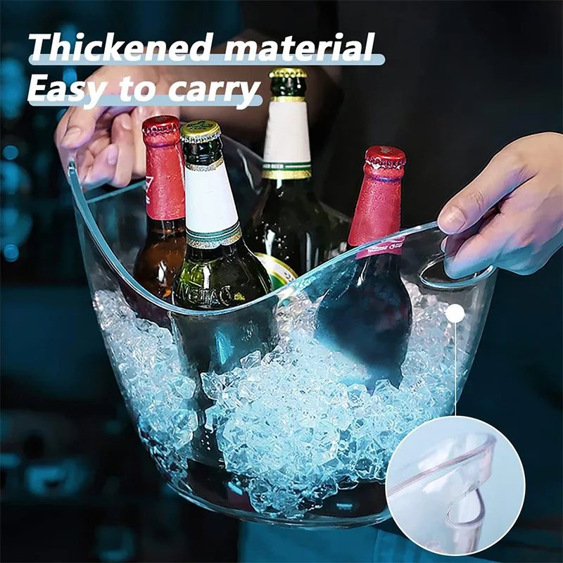 New Product Ideas 2024 Wine Chiller Champagne Ice Bucket Plastic Ice Buckets For Champagne  Acrylic Ice Bucket