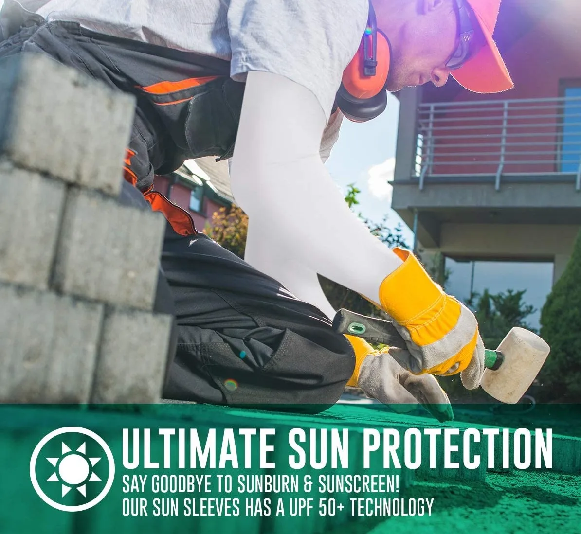 
Cooling Sports Compression Athletic Elastic Spandex Polyester Uv Sun Protection Cycling Arm Sleeve 