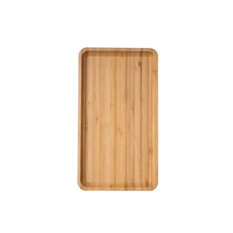 Wooden Service Tray Tea Tray Rectangular Bamboo Dinner Tray