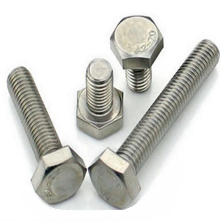 High quality fastener 1/4-20 x 5/8 M4 M5 M6 M8 M10 stainless steel 304 carbon steel full thread hex head bolts Hexagon head bolt