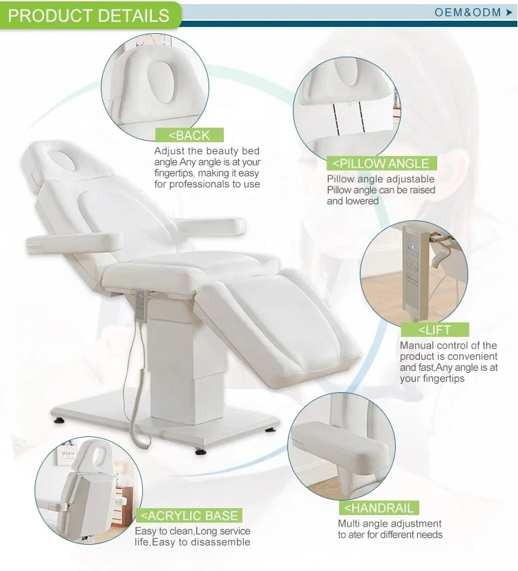 Good  quality beauty bed hydraulic eyelash beauty bed for salon