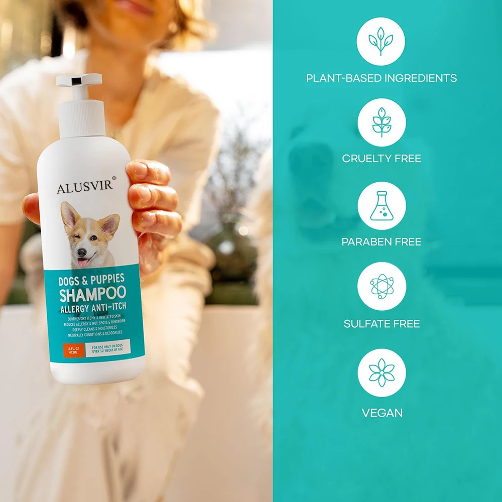Private Label Professional Organic Pet Care Puppies Dog Products Anti Itch Grooming Shampoo Mild Cleaning And Bathing For Dog