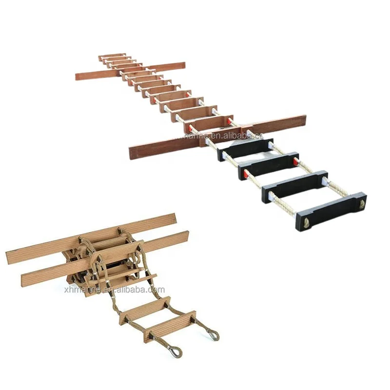CCS IMO Approved SOLAS Standard  Marine Wooden Pilot Ladder/ IMO Approved Pilot Rope Ladder for Sale