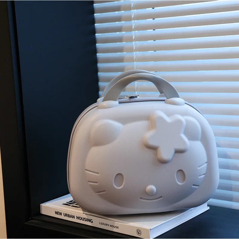 Wholesale 12 Inch Kitty Hard Shell Makeup Case KT Cosmetic Travel Toiletry Bags Mini Suitcase Lightweight Hand Luggage Gift
