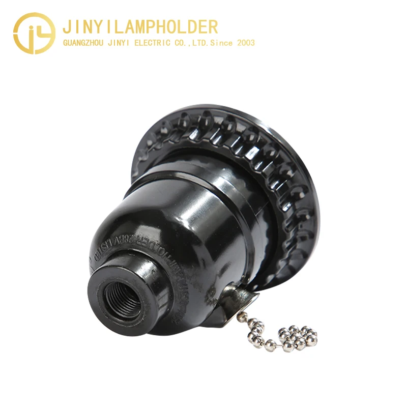 Factory Price E26 Lamp Holder 250V 250W Bakelite bulb holder With Pull Chain