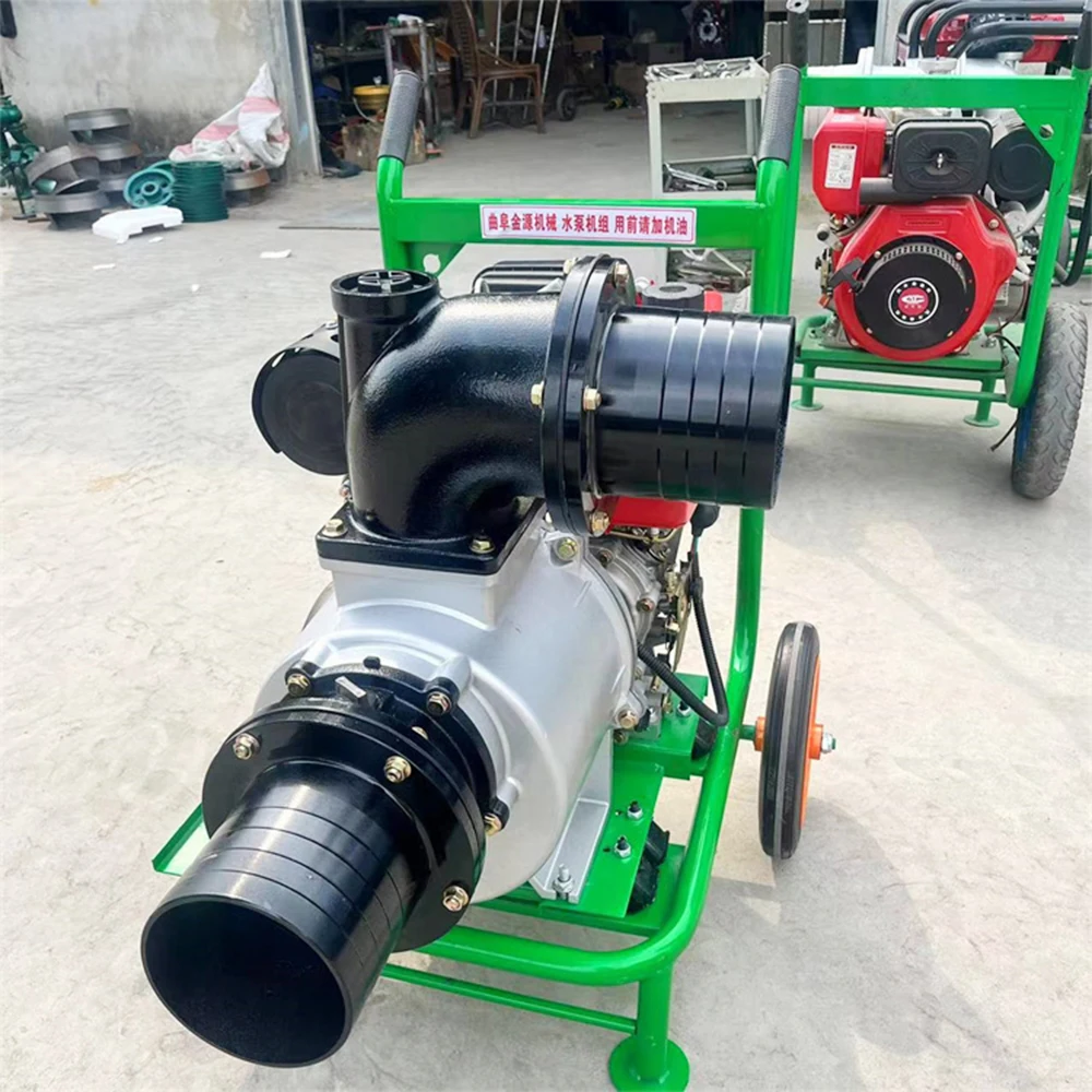 Portable New 10hp 20hp Diesel Water Pump Big Power With Wheel For Farm Irrigation System