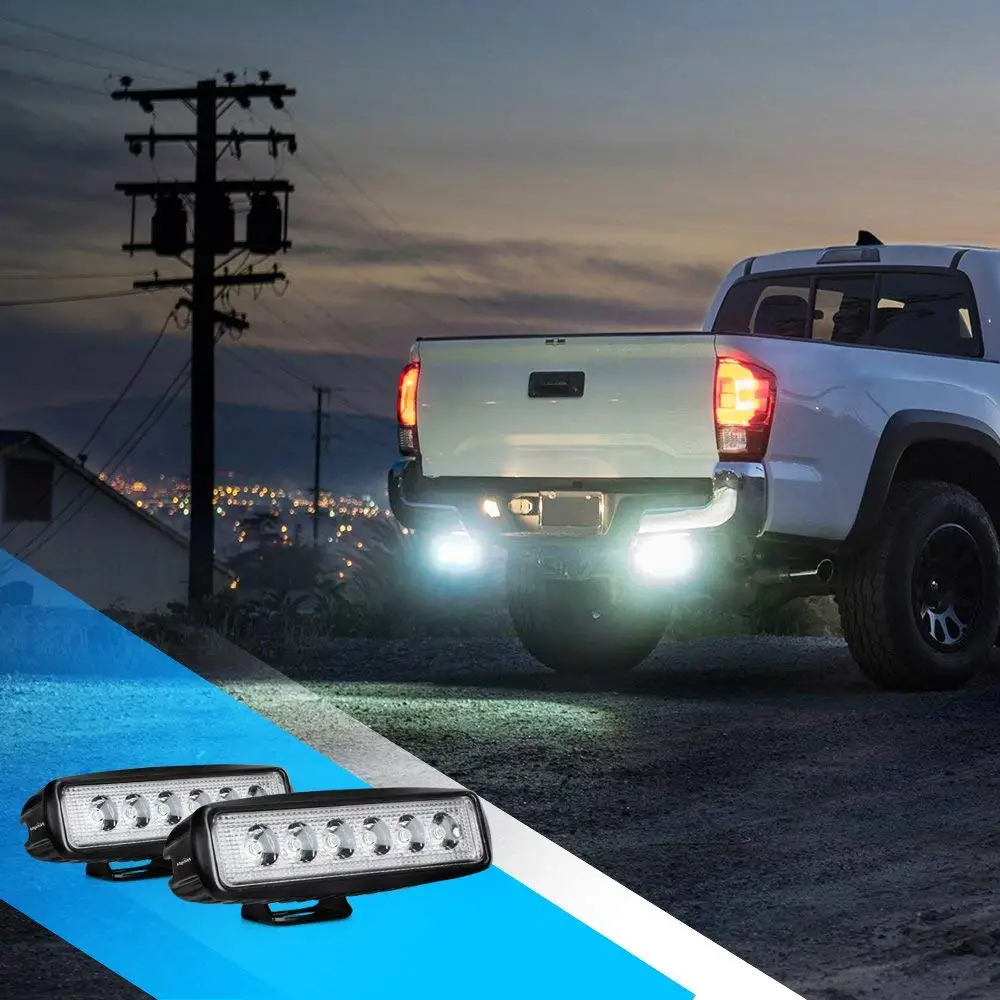 IP65 Waterproof 12V 24V Input 6.3 Inch 1000LM 18W LED Work Lights for Car Truck Pickup Bumper