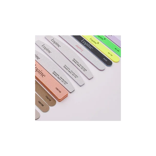 korean nail file for professional double side nail file 80/100/180/240/320 high quality sandpaper plastic nail file