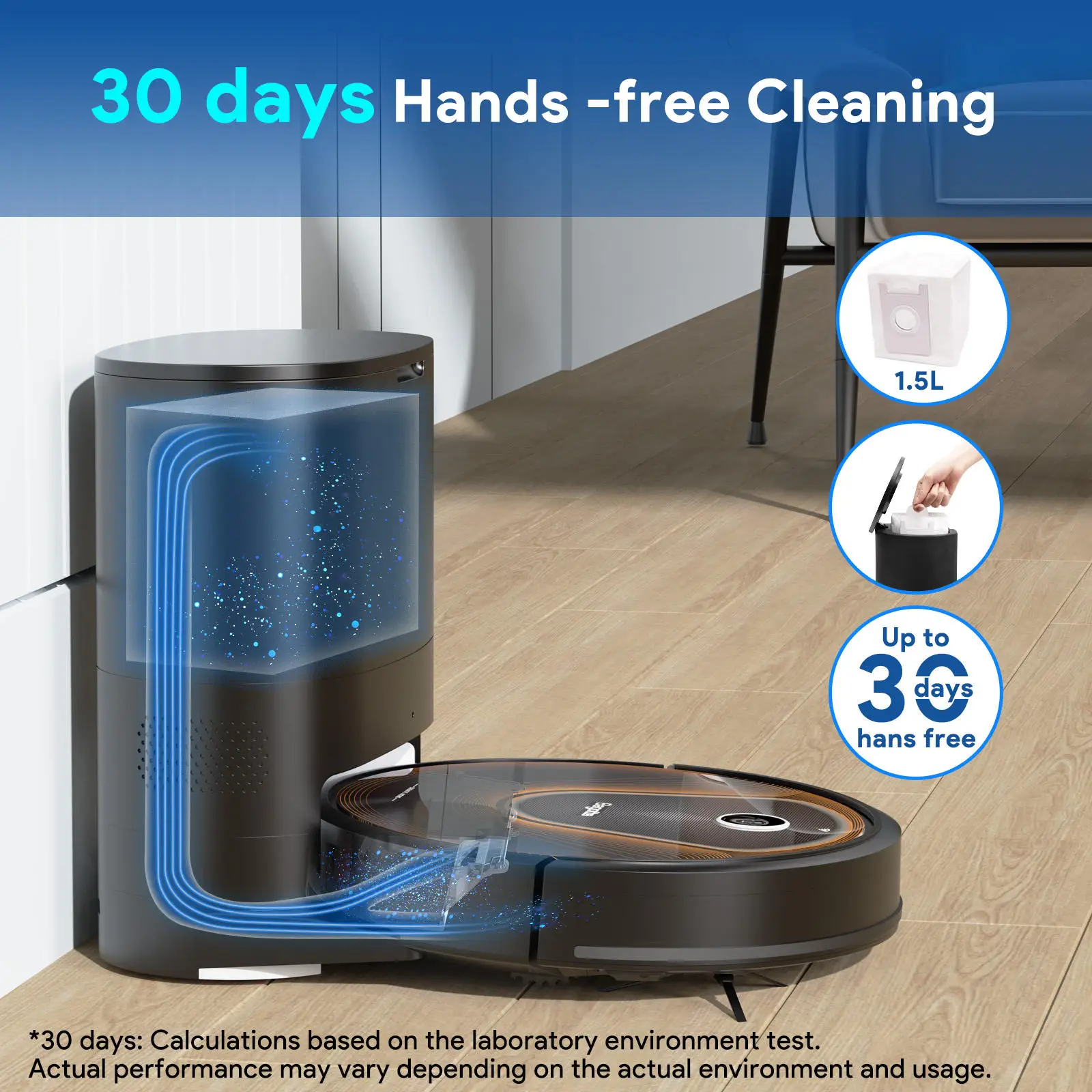 RTS Multifunctional Wet And Dry Floor With Self-Emptying Dustbin Mopping Function Robot Vacuum Cleaner