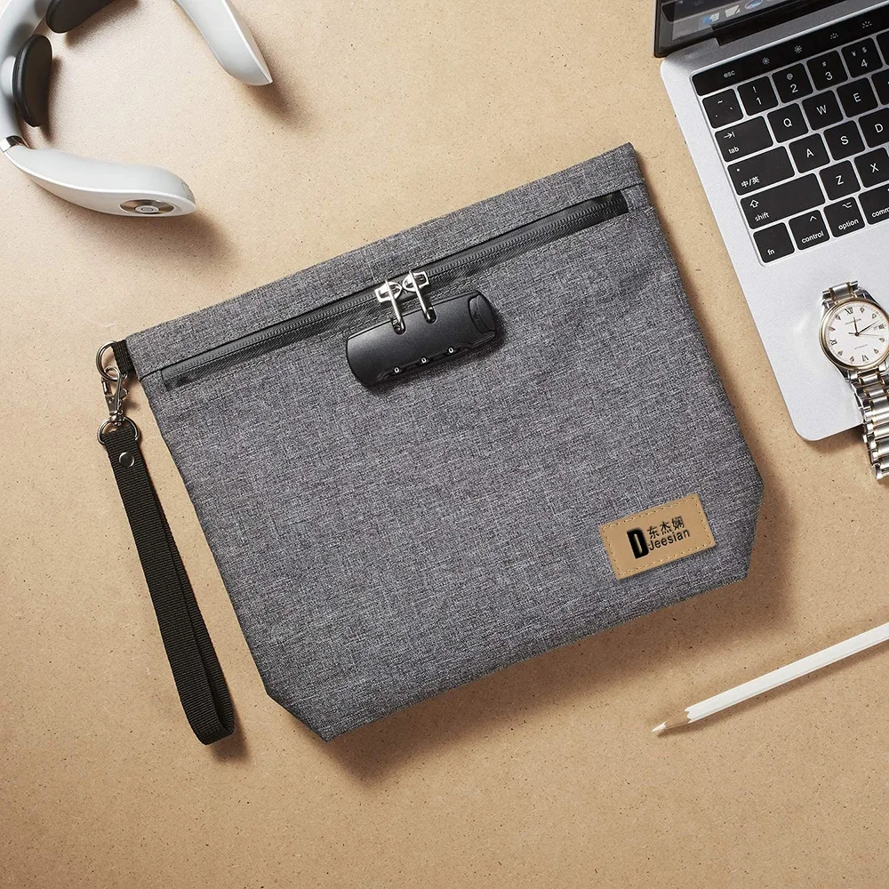 Waterproof sealing zipper combination lock smell proof bag carbon lining handbag odor proof bag