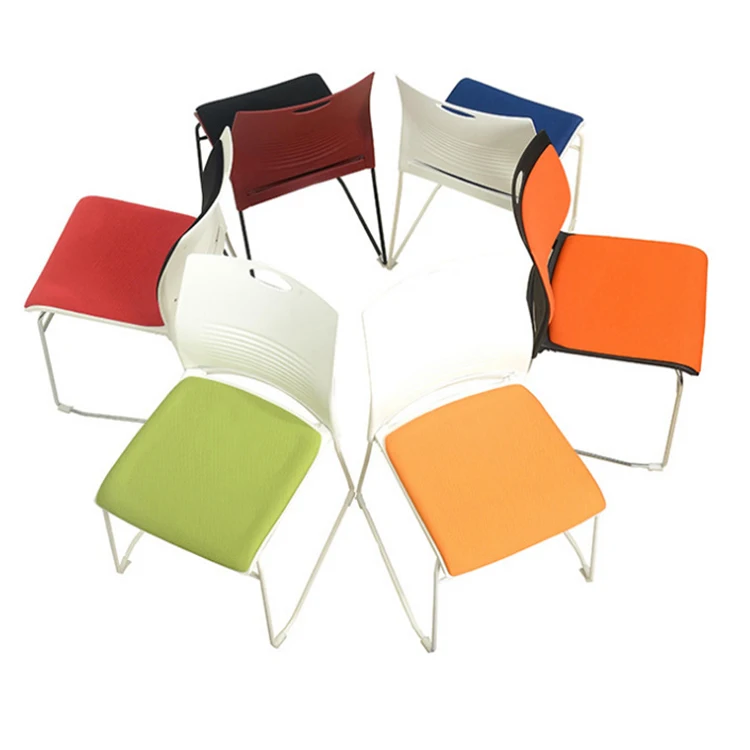 2021 Hot Selling Steel Frame Comfort Office Conference Room Stackable Training Visiting Chairs