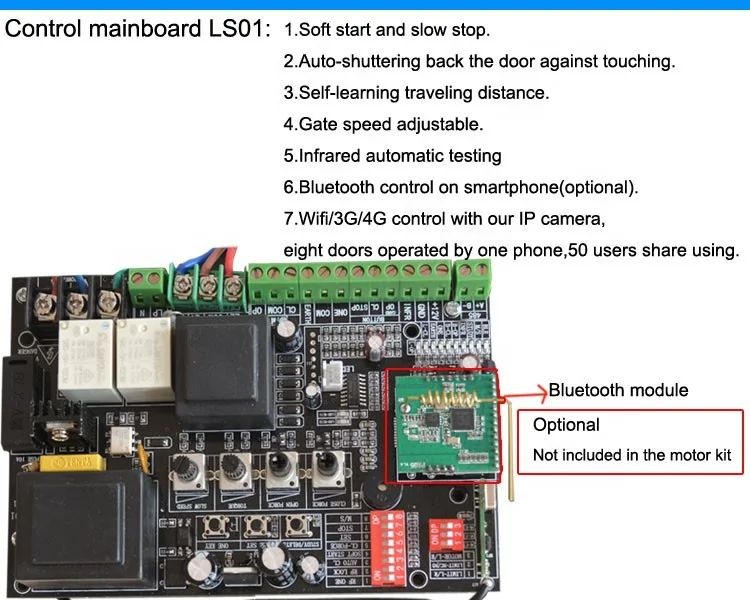 Control Board For Sliding Gate Motor 24V DC Motor Sliding Gate Control Board With Remote Control