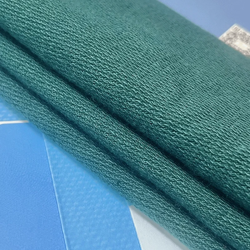 Premium 230gsm 100% Cotton Gradient Jacquard Towelling Acid Washed Effect Antibacterial Cotton French Terry Fabric