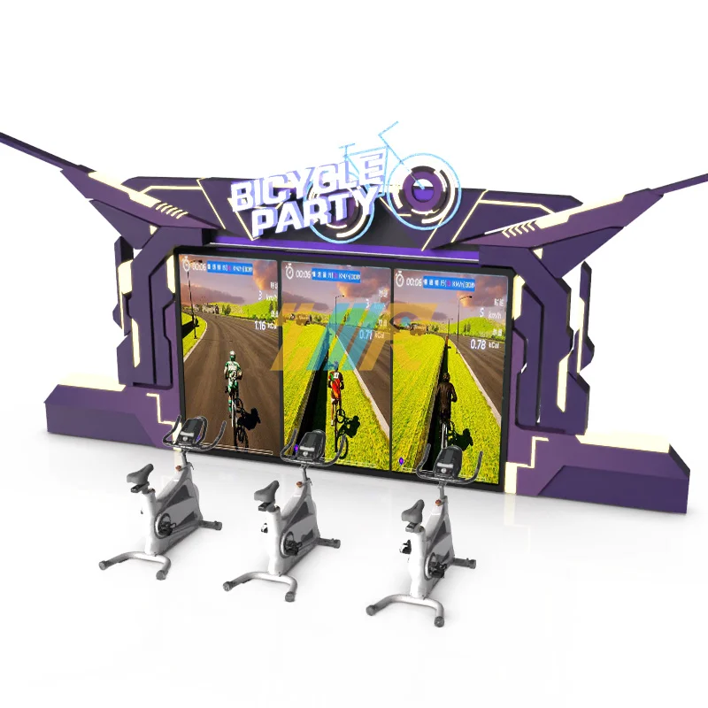 New Design Fitness Sports equipment Dynamic bike dynamic racing interactive bike game intelligent bicycle interactive system