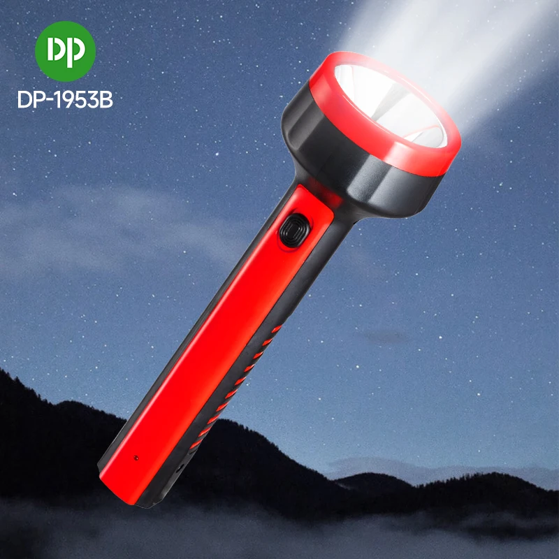 DP Torch Light High Brightness Plastic Super Bright Rechargeable LED Lights Torch Flashlight