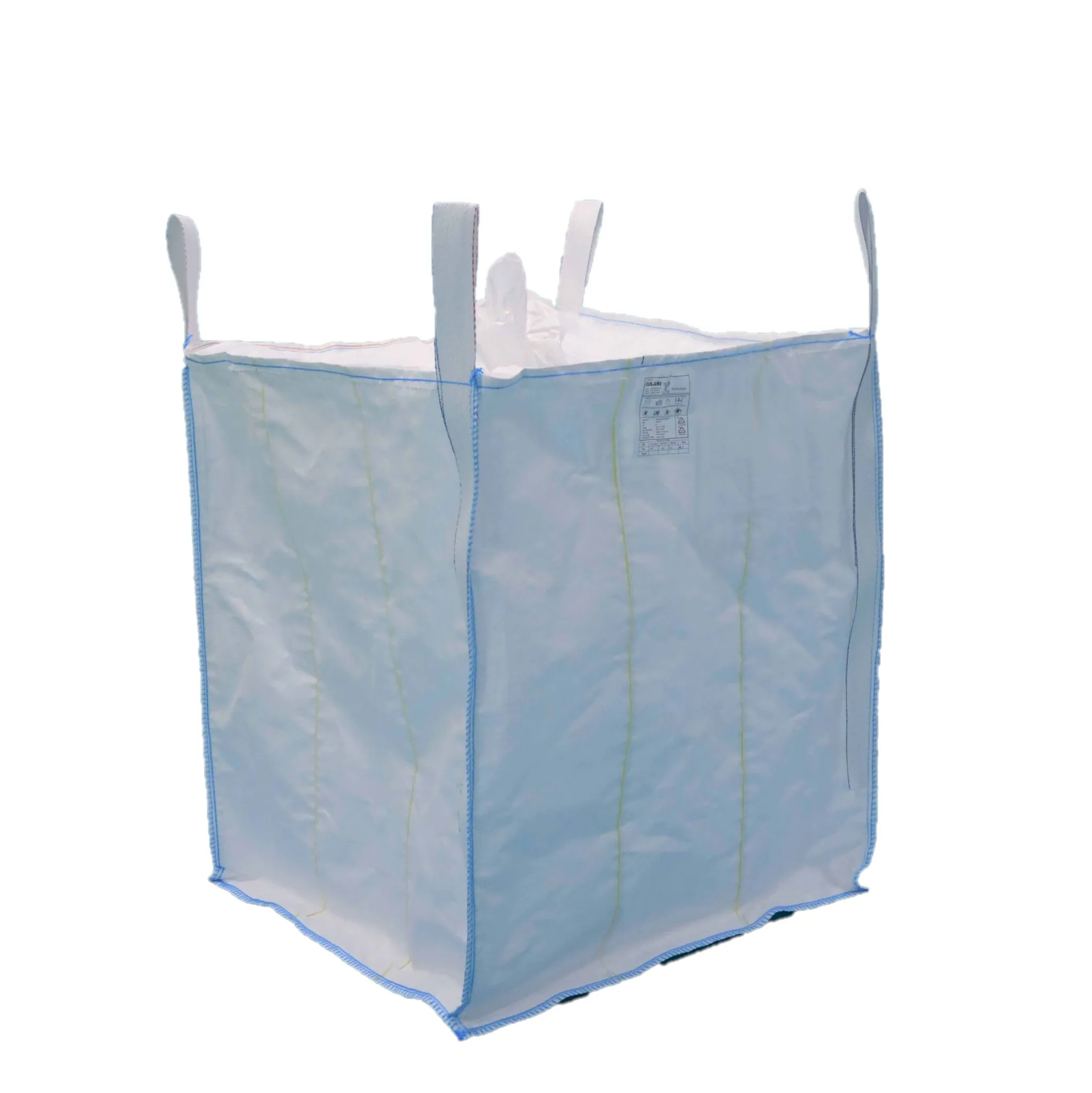 High quality bottom fully open FIBC big bag packing for grain and other agricultural products fast unloading safety factor 5:1