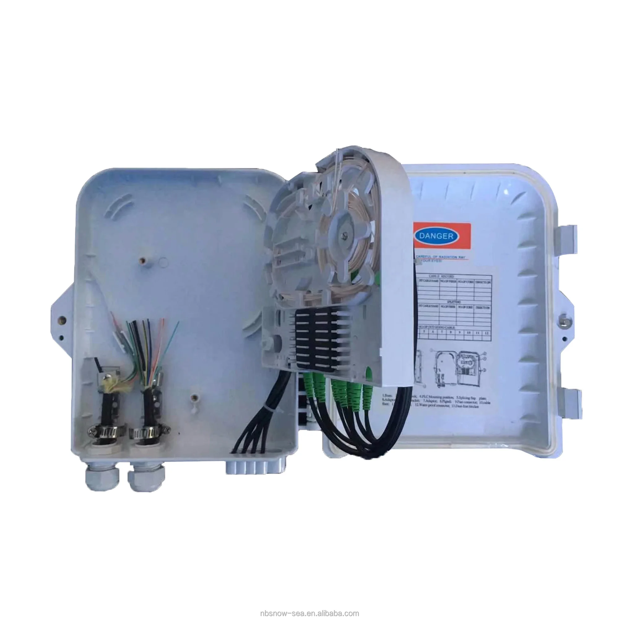 ABS+PC Material Waterproof 8 Cores FTTH Mini Fiber Optic Terminal Box / Splitter Box for Mini Stainless Steel Tube Optical Split