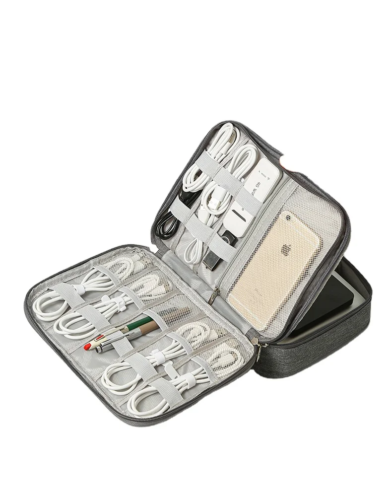 Portable Data Cable Storage Bag Charger Charging Bank Organizer Storage Bag Travel Suitcase Organizer Storage Accessories