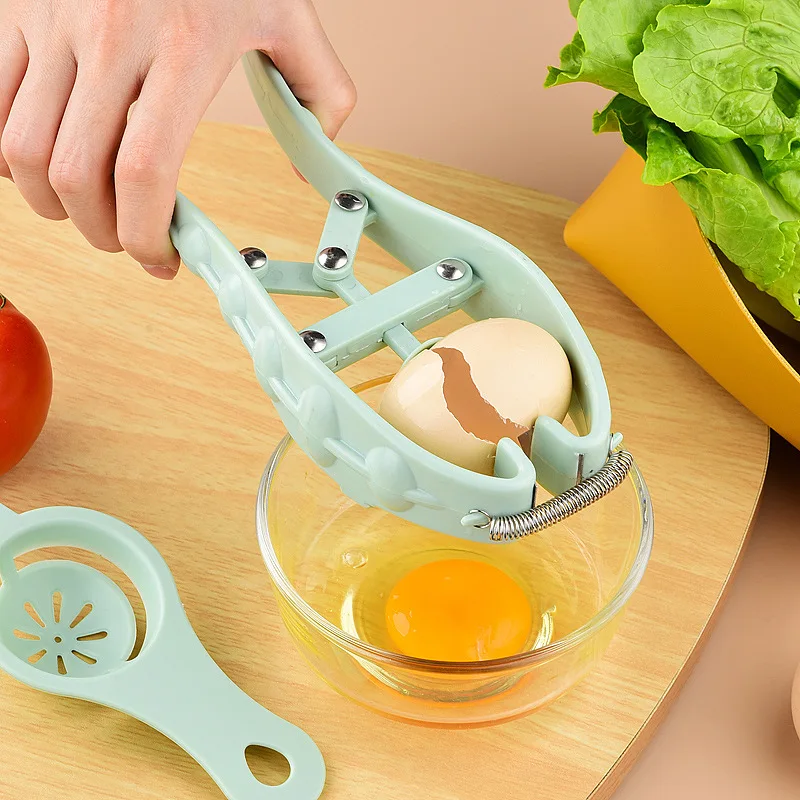 Wholesale Kitchen Cooking Baking Egg Cracker Tools useful Egg Cracking Opener peeler Utensils Gadget Restaurant Egg Shell Cutter