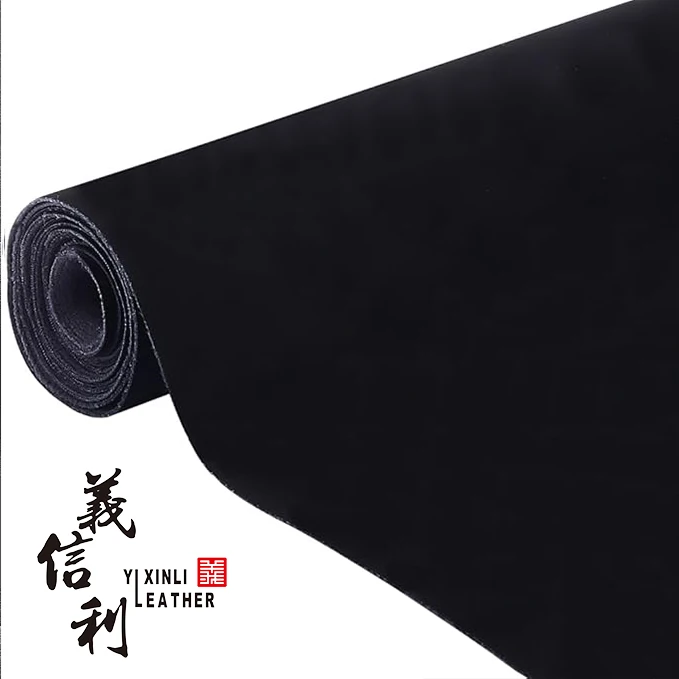Frosted Black Soft Faux Suede Leatherette PU Sheets - Ideal for Handicraft DIY, Photography Backgrounds, and Decorative Projects