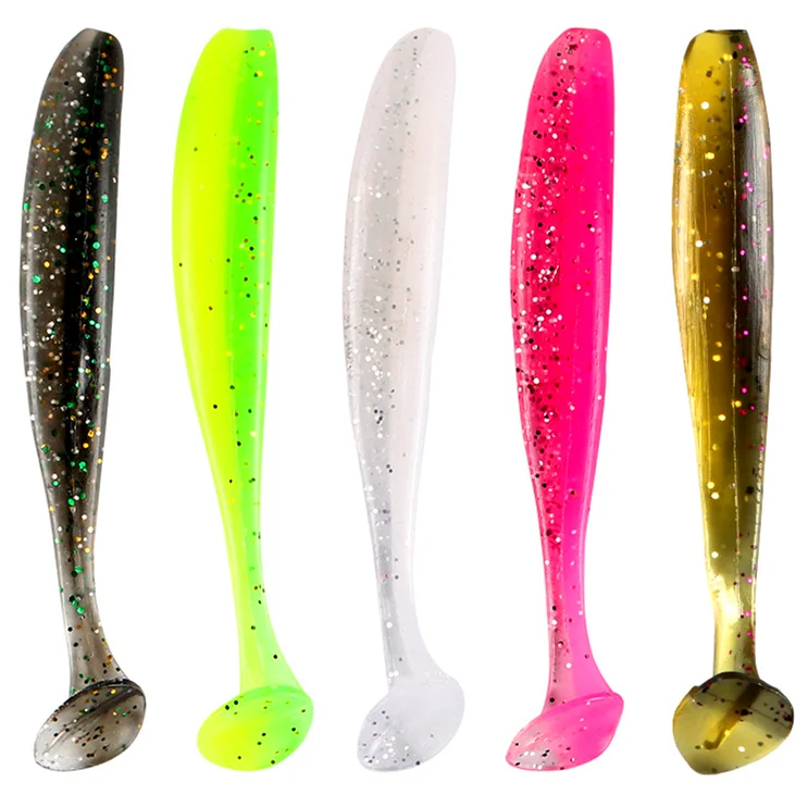 5 Colors T Tail Soft Fish Lure artificial Bait cm fishing lure Rubber Lure