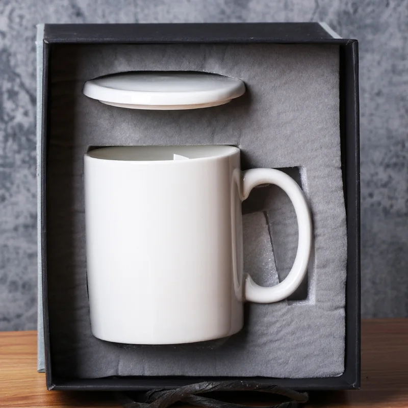 Natural Colorful Custom Creative Print Coating Ceramic Coffee Mugs Classic Bone China Black and White Ceramic Cup Coffee Mug