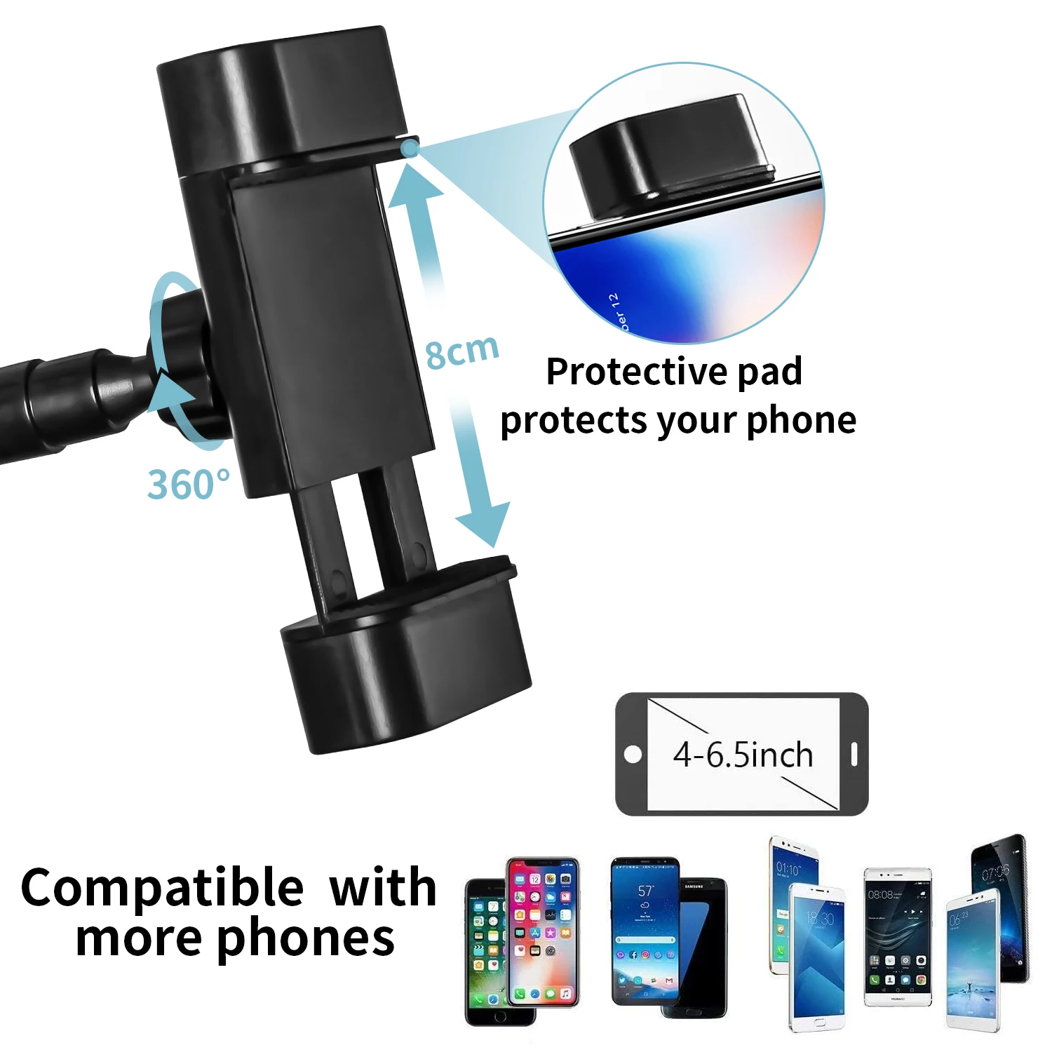  2021 Universal Lazy Bed Desktop Tablet 360 Degree Rotating Flexible Hanging Neck Custom Unique Selfie Mobile Phone