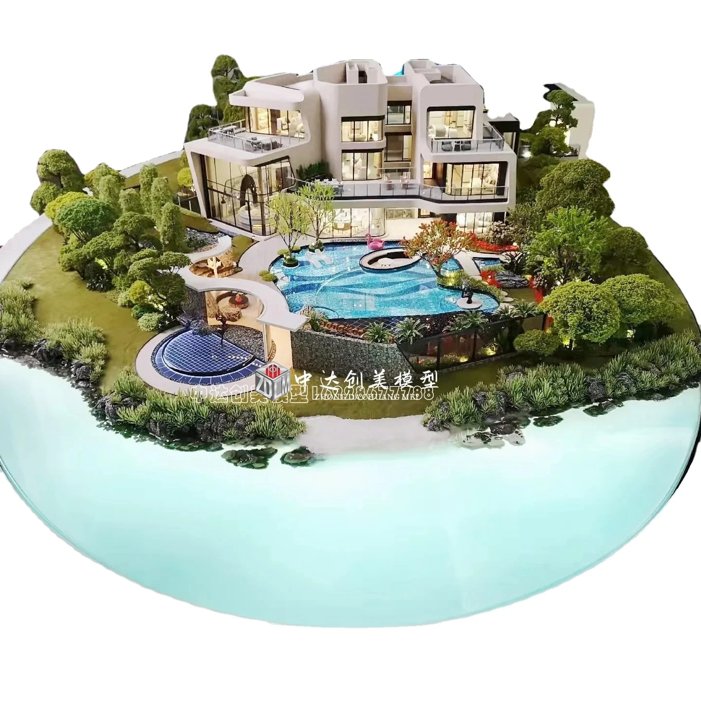 Architectural scale model for exhibition Architectural Miniature Model Interior Building Model Miniature Trees