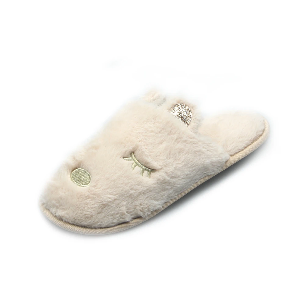 Direct Manufacturer Supply Cute Fluffy Cheap Slipper for Women
